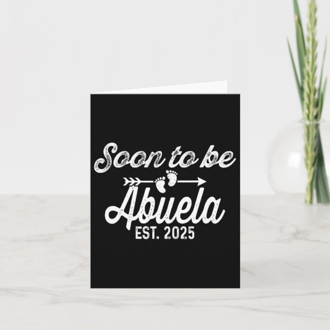 Snart blir Abuela Est 2025 Snart blir farmor  Kort (Framsida)