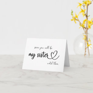 Snart blir du min syster tills det vikta kortet kort