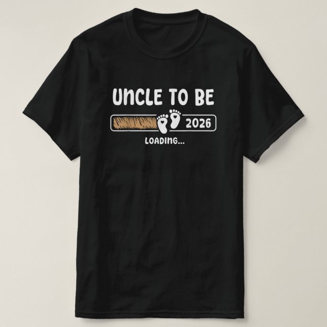 Snart blir farbror 2026 Blivande pappa 2026 T Shirt (Design framsida)