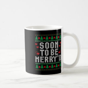 Snart Blir Glada Brudpar Matchande Fula Jul- Kaffemugg