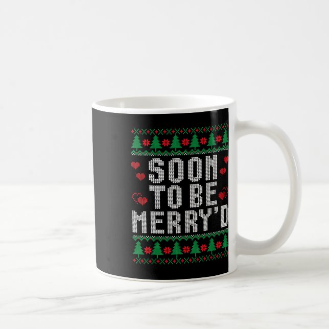 Snart Blir Glada Brudpar Matchande Fula Jul- Kaffemugg (Höger)