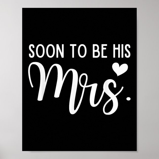 Snart blir hans fru Bride &amp; Groom Matching Cou Poster (Framsidan)