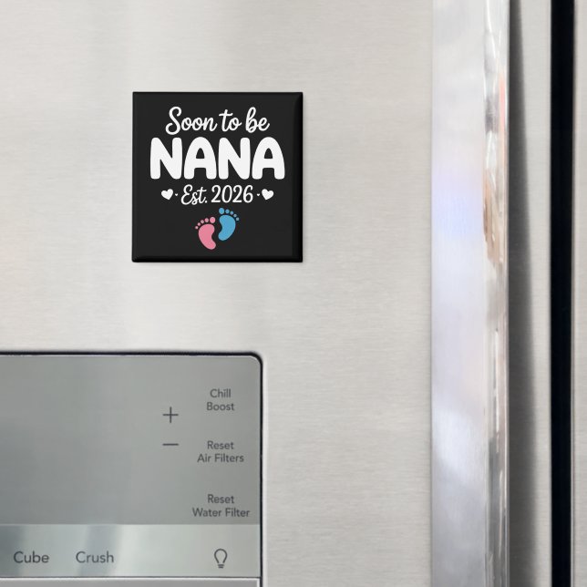 Snart blir jag mormor 2026 Roligt graviditetsmedde Magnet (In Situ (Fridge))