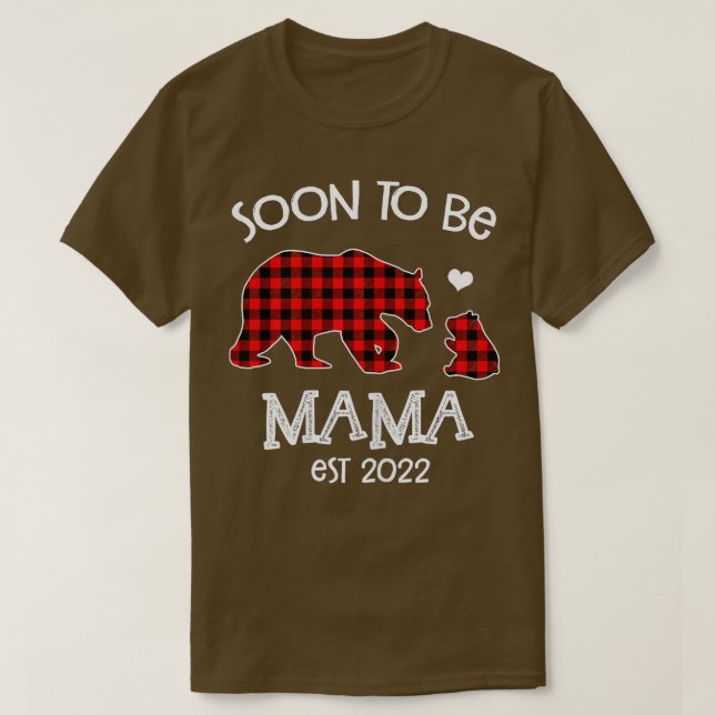 Snart blir Mamma est 2022 rödbjörn T Shirt (Design framsida)