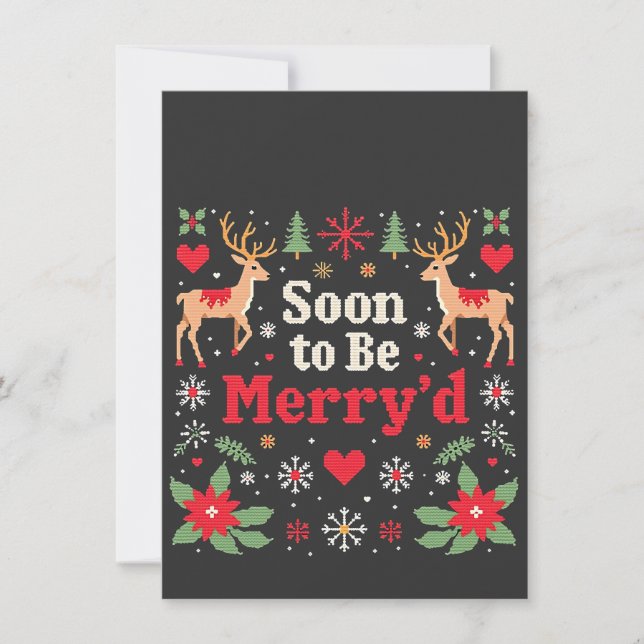 Snart blir Merry d'd-nuny jul-Par Inbjudningar (Framsida)