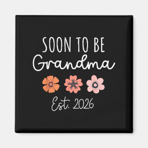Snart blir mormor 2026 graviditetsannonsering Gra Magnet