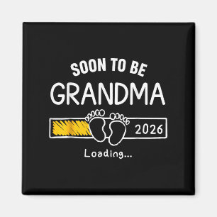 Snart blir mormor 2026 Laddar graviditetsmeddeland Magnet