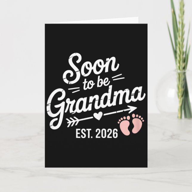 Snart Blir Mormor Graviditetsannonsering Est 2026 Kort (Framsida)