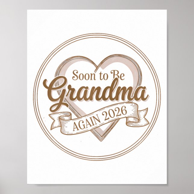 Snart blir mormor igen 2026 Laddar graviditet An Poster (Framsidan)