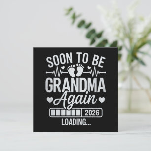 Snart blir mormor igen 2026 Laddar graviditet Inbjudningar