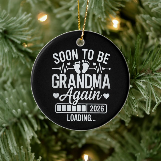 Snart blir mormor igen 2026 Laddar graviditet  Julgransprydnad Keramik (Träd)