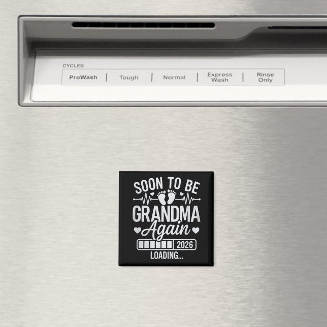 Snart blir mormor igen 2026 Laddar graviditet  Magnet (In Situ (Dishwasher))