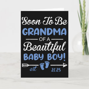 Snart blir mormor till en vacker babypojke avslöja kort