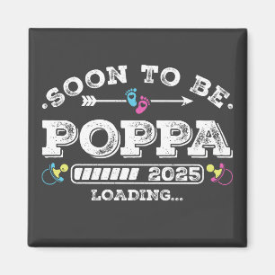 Snart blir pappa 2025 Laddar fyrkant Magnet