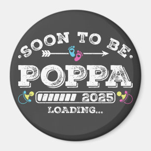 Snart blir pappa 2025 Laddningscirkel Magnet