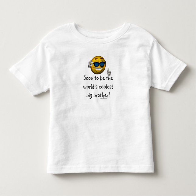 "Snart blir världens kolaste storebror!" Tee Shirt (Framsida)