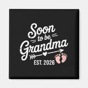 Snart Blivande Mormor Graviditetsannonsering Est 2 Magnet