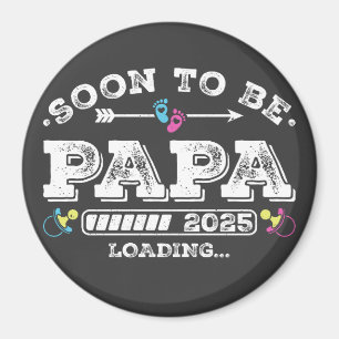 Snart blivande pappa 2025 Laddar cirkel Magnet