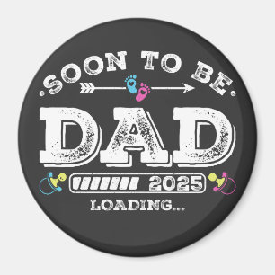 Snart blivande pappa 2025 Laddningscirkel Magnet