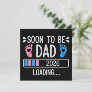 Snart blivande pappa 2026 Laddar graviditetsmeddel Inbjudningar