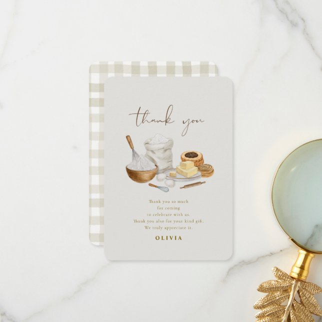 Snart bortförd bröllopsdusch tack kort (Fram/Back In Situ)