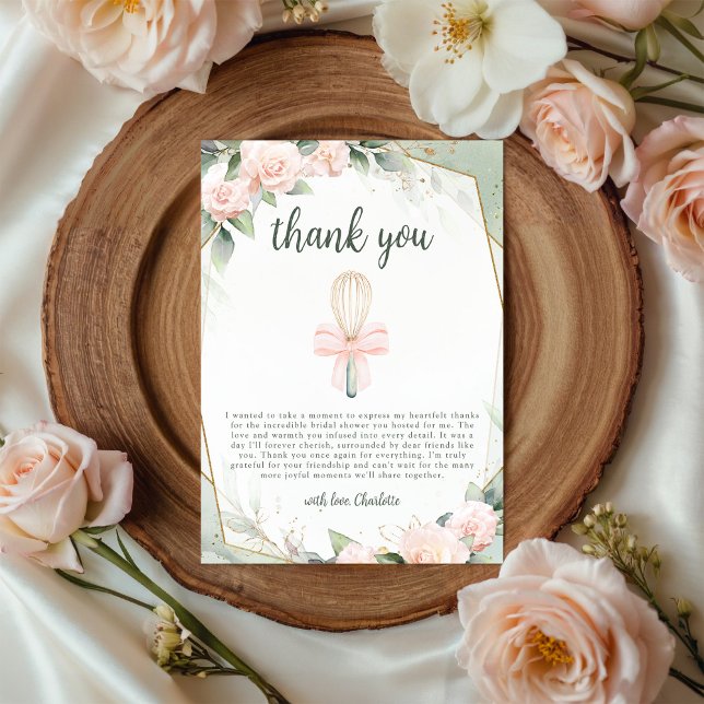Snart bortförd rosa blommig bröllopsfest  tack kort (Skapare uppladdad)