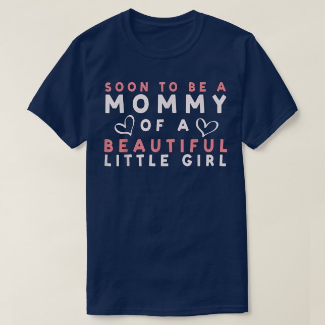 Snart för att bli en Mamma av en vacker liten flic T Shirt (Design framsida)