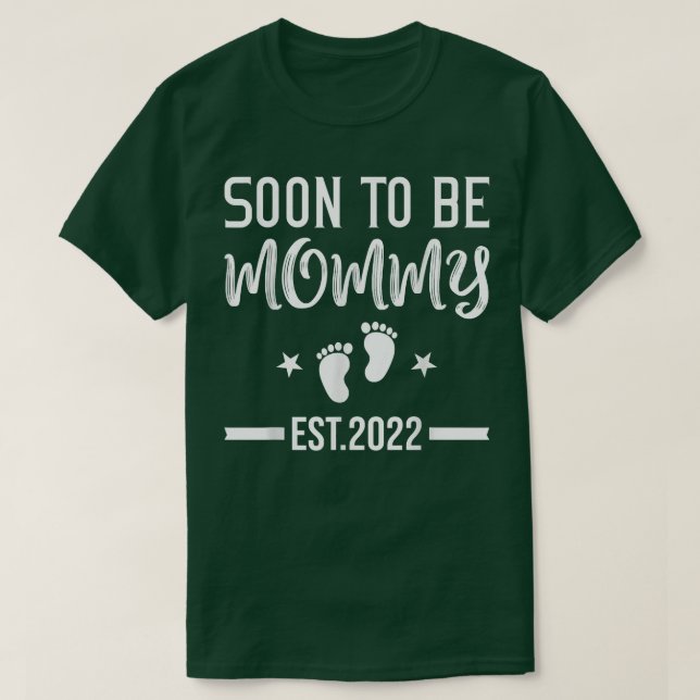 Snart för att bli meddelande om Mamma-Graviden T Shirt (Design framsida)