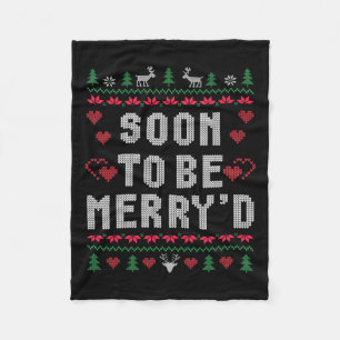 Snart för att bli Merry Engated Par Matching Ugly Fleecefilt