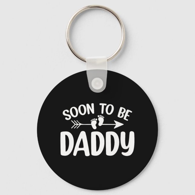 Snart för att bli pappa-Gravid-annonsmaten Nyckelring (Framsida)