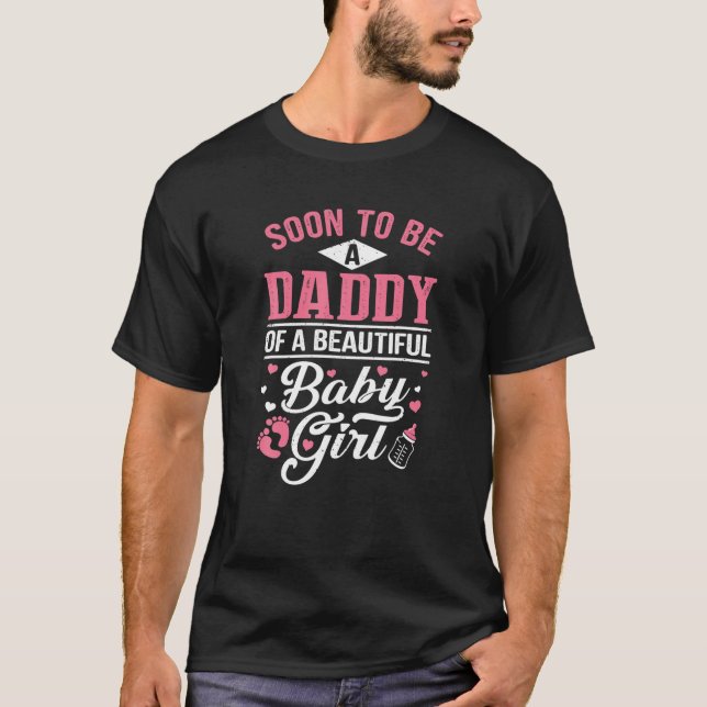 Snart för att bli pappa till en vacker Flicka ny D T Shirt (Framsida)