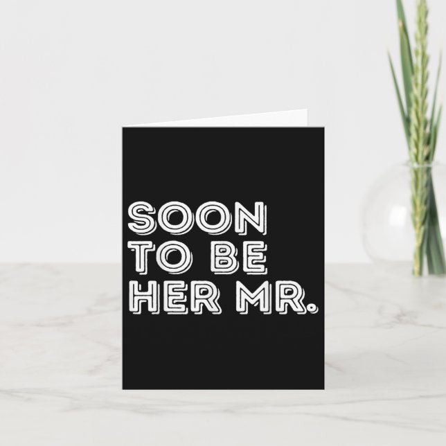 Snart för att vara hennes framtida Groom Make Brid Kort (Framsida)