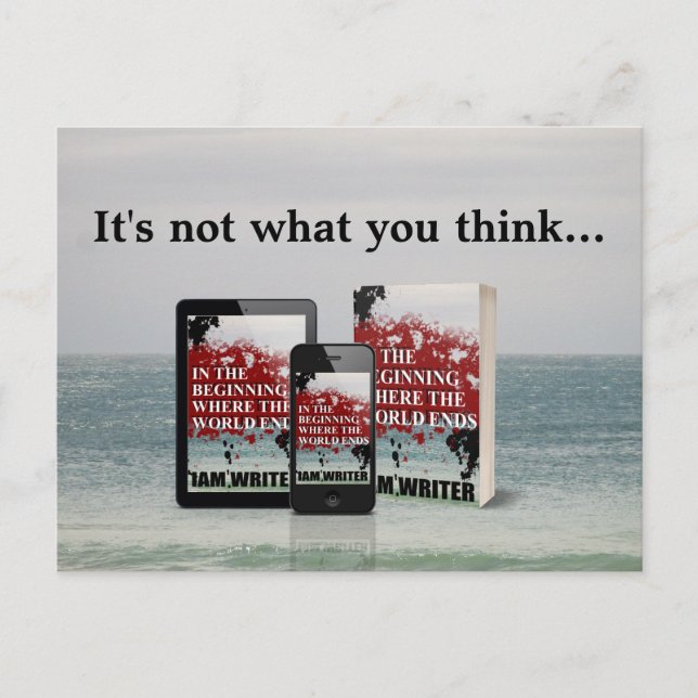 Snart! Fototext för Anpassningsbar för meddelande  Vykort (Framsida)