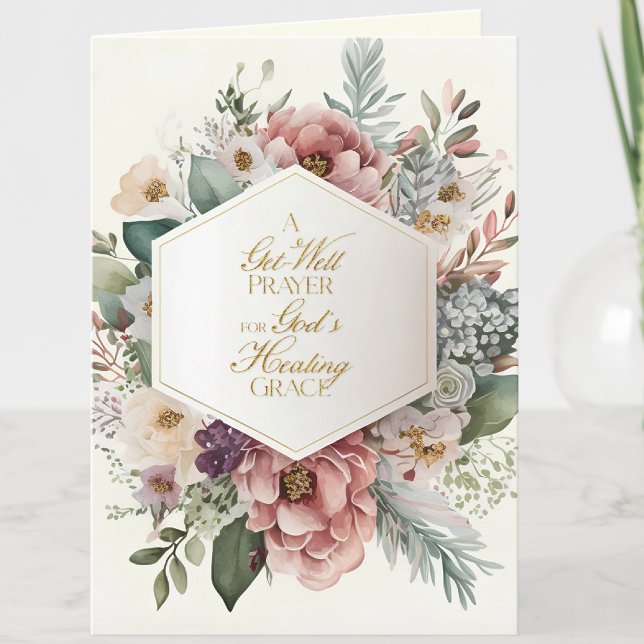Snart Frisk Helande Bönblommor Jungfru Maria Kort (Skapare uppladdad)