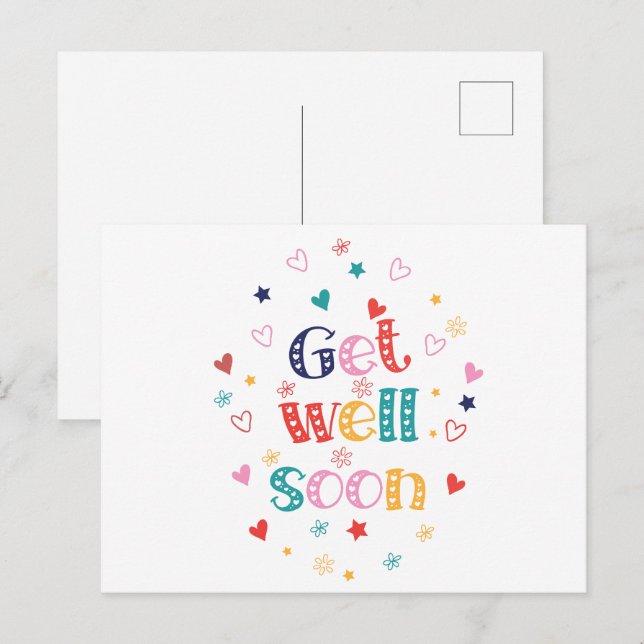 Snart frisk igen vykort (Fram/baksida)