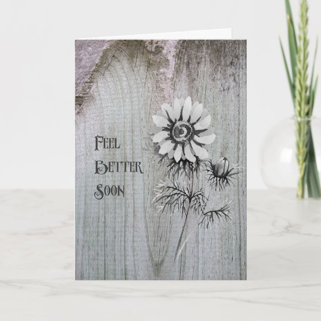 Snart frisk-kort från ryggkirurgi Svart & Vitt Kort (Framsida)