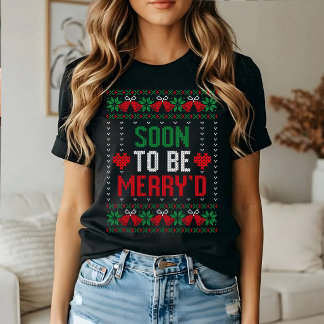 Snart gifta Merry'd jul brud & brudgum T Shirt