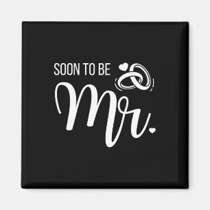 Snart Herr Snart fru Nygifta Brud Och Make Magnet