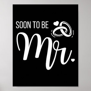 Snart Herr Snart Mrs Gifta Brud Och Brudgum Poster
