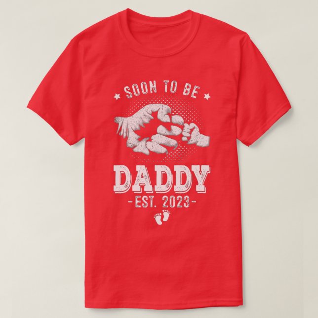 Snart kan du vara pappa Est 2023 Gravid annons T Shirt (Design framsida)