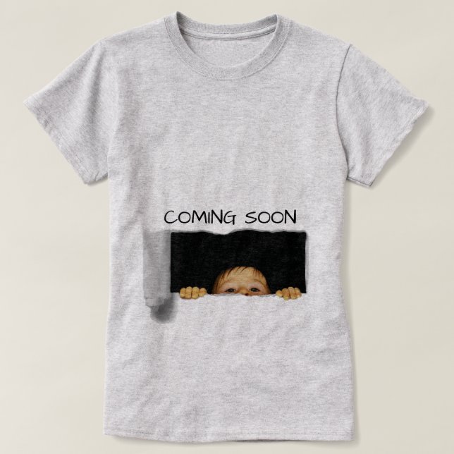 Snart kommer Anpassningsbarna Peek-A-Boo Baby T-shirt (Design framsida)