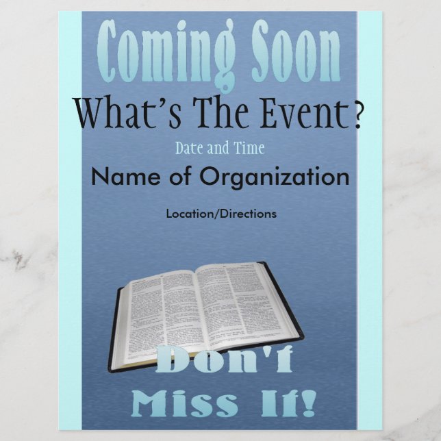 Snart kommer blå flygare reklamblad (Framsidan)