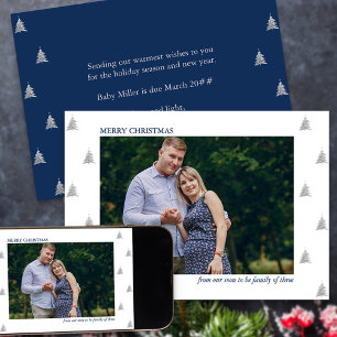 Snart kommer du att vara Family of Three Photo Hel Meddelande