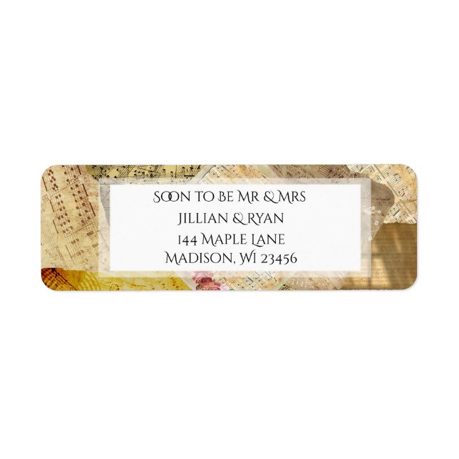 Snart kommer jag att vara mr och mrs Bröllop Returadress Etikett (Framsidan)