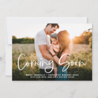 Snart kommer Modern Calligraphy Photo Gravid