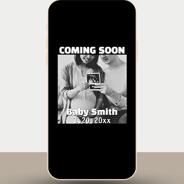 Snart kommer Social Media Genueal Neutral Gravid Meddelande