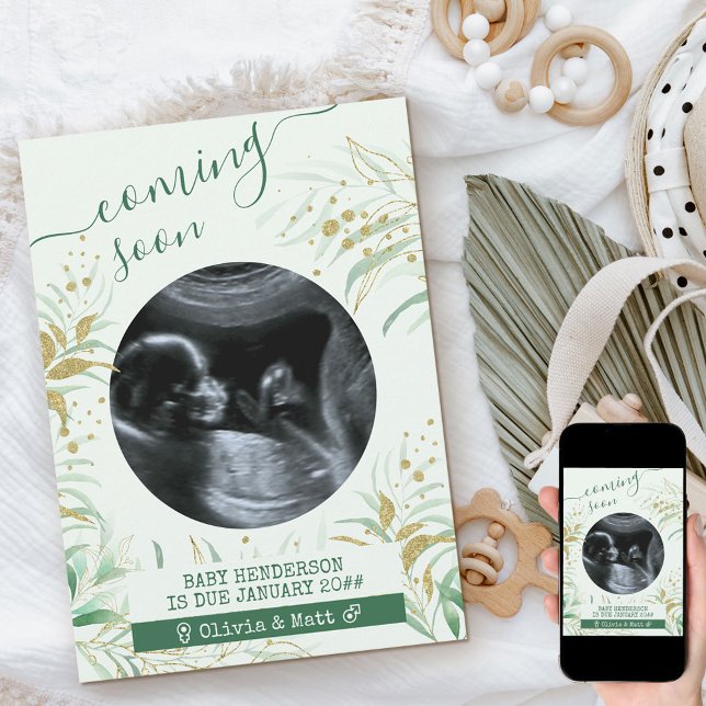 Snart kommer ultraljudsfoto Elegant Foliage Meddelande (Skapare uppladdad)