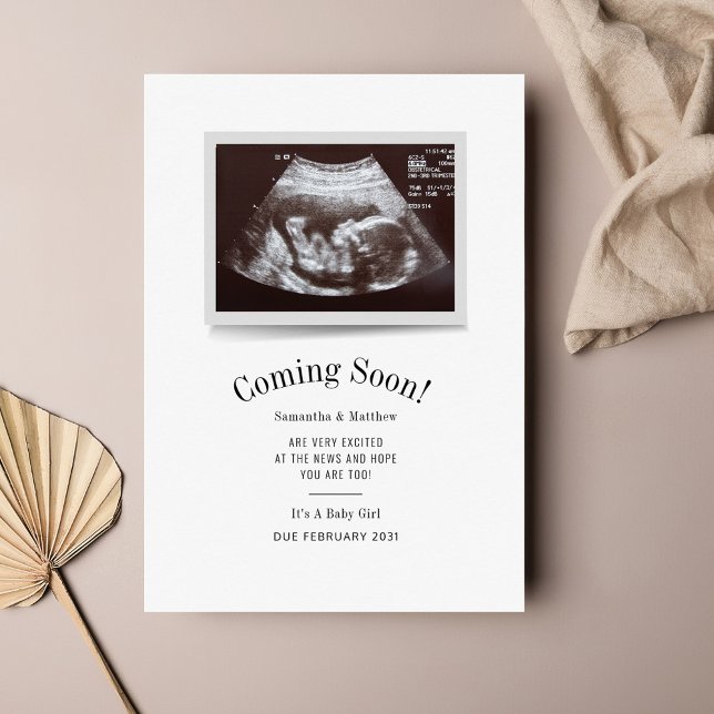 Snart kommer Ultraljudsfoto-Gravid Meddelande (Skapare uppladdad)