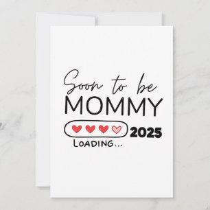Snart mamma 2025 Alla hjärtans dag Graviditet Julkort