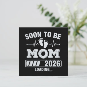 Snart mamma 2026 Laddar graviditetsmeddelande Inbjudningar